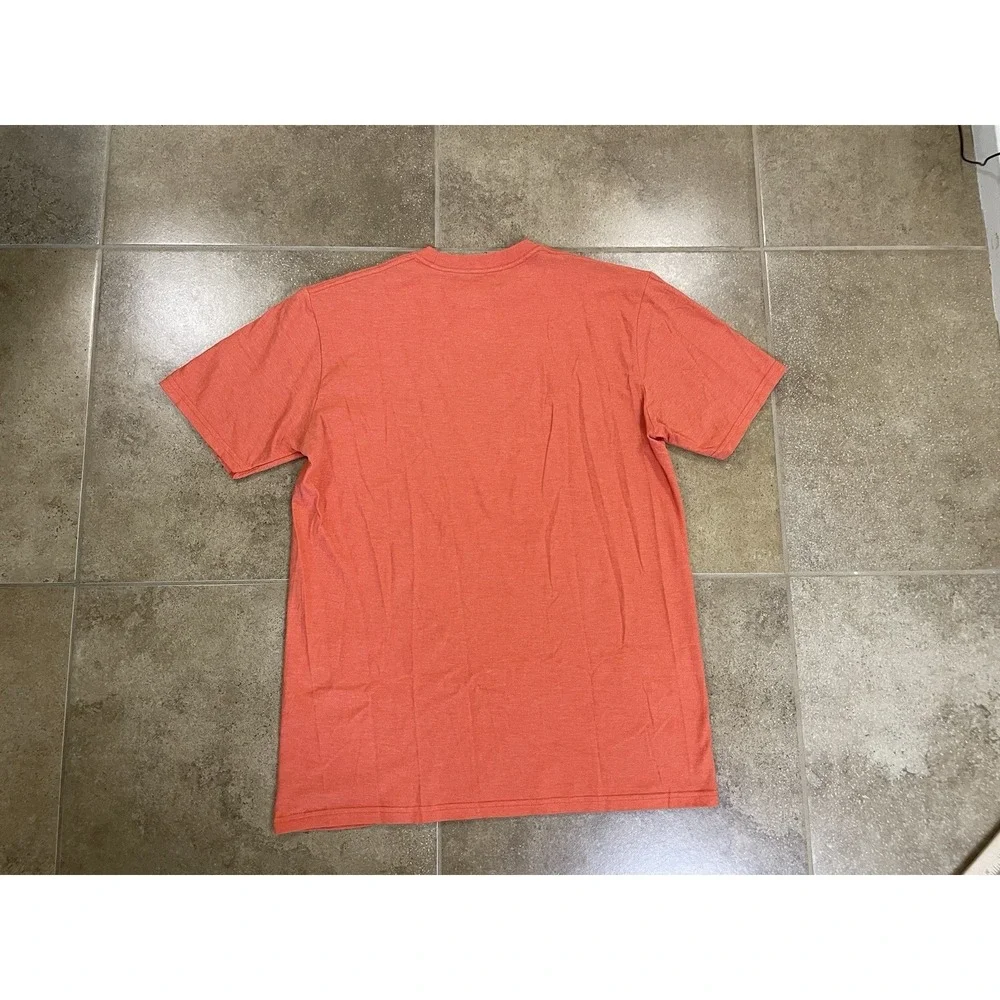 The North Face Mens Sz M Logo T-Shirt Orange Classic Fit Short Sleeve Tee